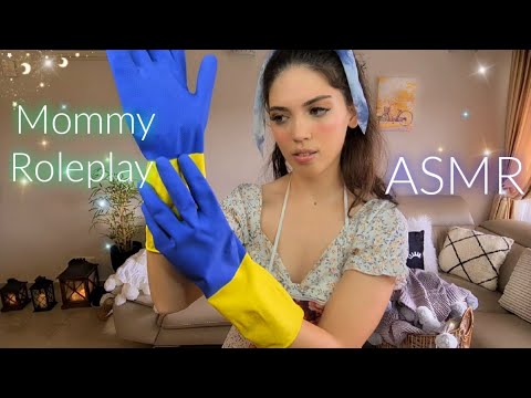 ASMR | Mommy Roleplay & Rubber Gloves Sounds ❤️ | Soft Spoken