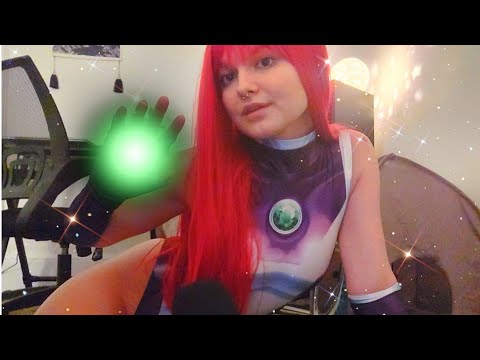 ASMR Starfire cleans your wounds💚🤕