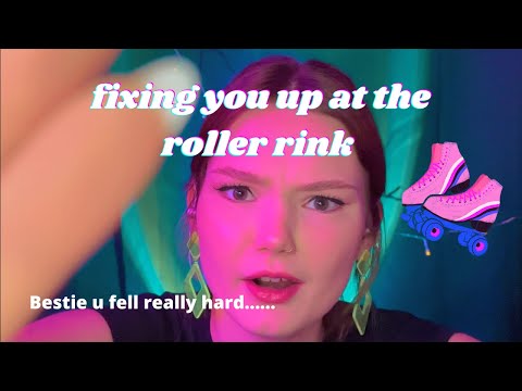 ASMR RP: we went rollerskating and you fell..(whispers, personal attention, hand movements, tapping)