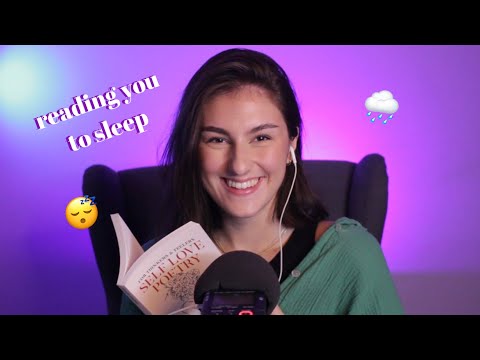 [ASMR] poetry READING YOU TO SLEEP (english) + rain sounds 😴🌧️