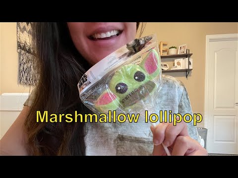 ASMR The Mandalorian Grogu marshmallow lollipop
