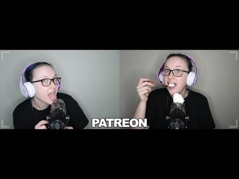 ASMR Cling Film Mic Licks, Whipped Cream Scraping, Sticky Biscuit Spread [LOOPED PATREON TEASER]