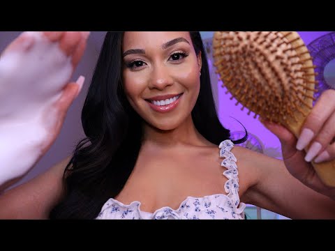 ASMR| DEEPLY Massaging Your Scalp 🤍 Head massage, Hair brushing, Hair wash with Layered sounds