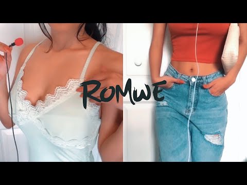 ASMR Try On Clothing Haul x ROMWE (Soft Spoken)