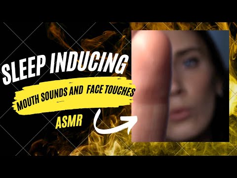 ASMR sleep inducing mouth sounds and face touches