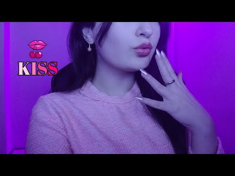 ASMR cozy and soft kisses & face touching for reduce stress💋