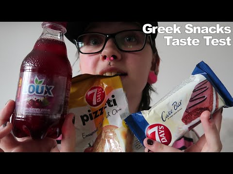 ASMR Greek Snack Taste Test [Eating & Whispering]