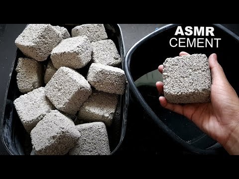 ASMR : Gritty Cement Cube Crumble in Water #242
