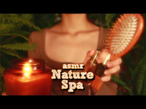 ASMR | Healing Spa Day in the Forest 🌿 (Skincare, Hair Brush, No Talking, Music) {layered sounds}