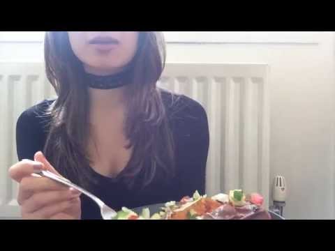 Eating Sweet Potato, Eggs, Salad & Baklawa (I talk a lot in this one) ASMR