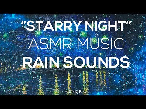 Starry Night ✨1 Hour Relaxing Rain & Music for Sleep & Study 🌧️ Thunderstorm 🌧️