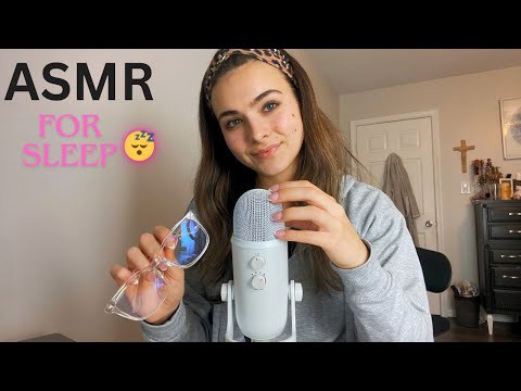 ASMR for sleep! 😴 (mic scratching no cover, x marks the spot, long nails and glasses tapping)