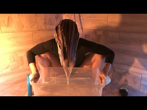 ASMR Washing in a transparent box