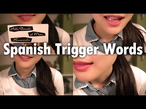 Spanish ASMR | Relaxing Trigger Words, Ear to Ear Whisper | 3D Binaural