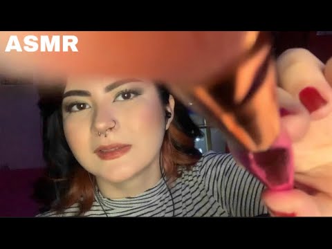 asmr: mic brushing, pincel na tela e humming!