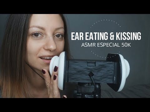ASMR Ear Eating & Kissing Sounds #4 - ESPECIAL 50K (ENG-SUB)