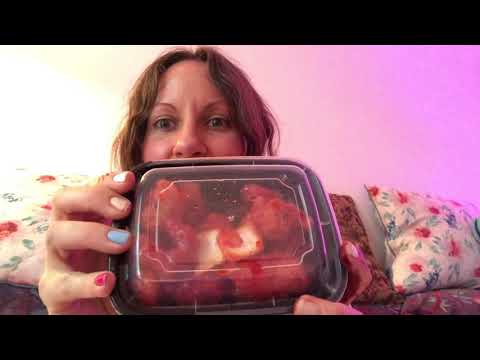 ASMR sweet & sour Chicken Chinese red sauce