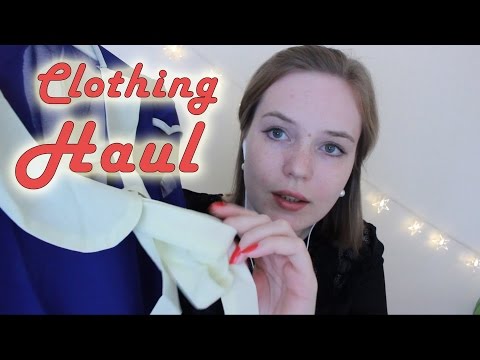 Clothing Haul and Review | Whispered | Fabric Scratching Sounds | Binaural HD ASMR