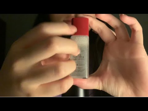 FAST AND AGGRESSIVE ASMR on skincare products ( no talking )