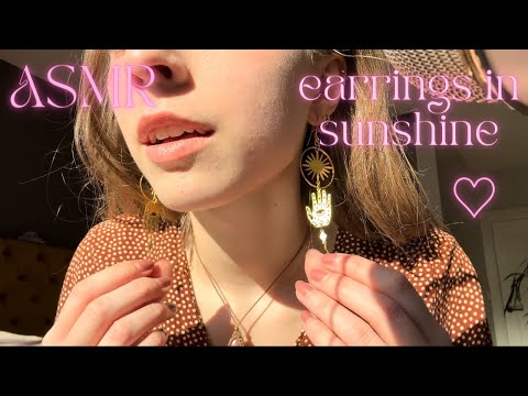 ASMR • golden earrings playing in sunshine ✨🌞✨