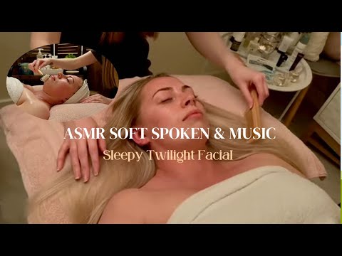 ASMR Real Person Facial for Sleep | Ice Globes, Micro Attention, Hair Combing & More(Soft Spa Music)