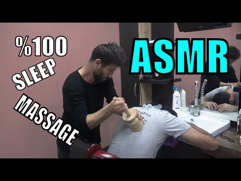 ASMR TURKISH BARBER MASSAGE=head, shampoo,neck,ear,face rolling pin,relaxing,toksen,back massage