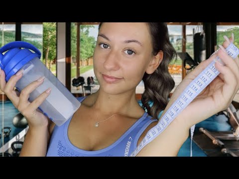 [ASMR] Personal Trainer Roleplay 💛 (Measuring You & Whispered Personal Attention)