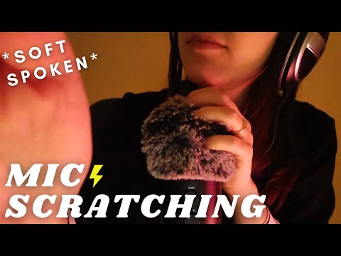 ASMR - FAST AND AGGRESSIVE MIC SCRATCHING with Soft Spoken | Fluffy cover and PERSONAL ATTENTION