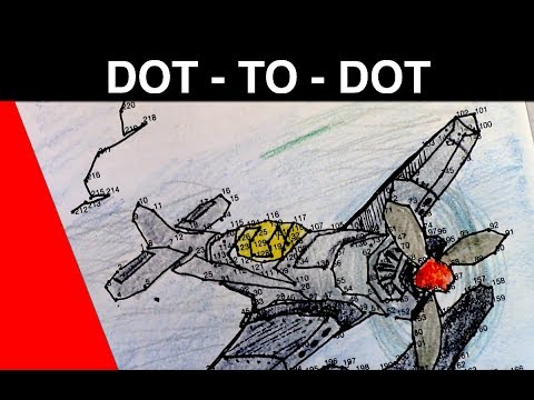 Dot-to-Dot Plane Drawing - Relaxing ASMR