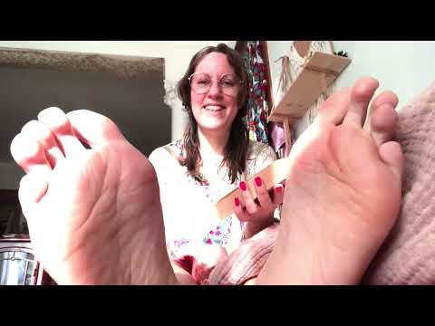 ASMR bare feet morning coffee reading chit chat