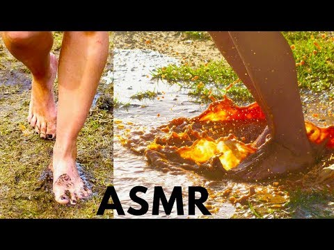 ASMR Running In Mud With Barefoot | Activating All Your Tingles ( no talking )