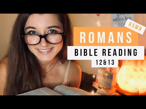 ASMR ROMANS 12 & 13 BIBLE READING | for sleep, whisper, personal attention, tapping (interpretation)