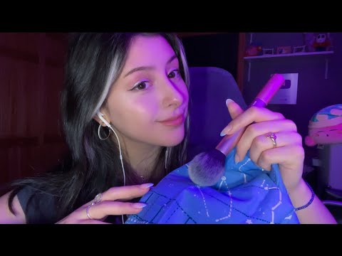 ASMR WHITE NOISE & WHISPERS ☁️ positive affirmations, brushing you, mic triggers, mouth sounds