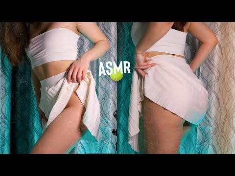 ASMR hot tennis skirt scratching