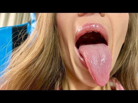 ASMR Licking, spit painting withs mouth sounds and tongue swirl