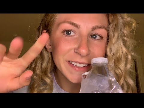 ASMR- retainer sounds, mouth sounds, drinking an ice coffee, reading to you