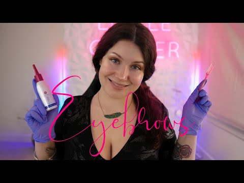 ASMR | Let me make your eyebrows PERFECT - Tinting, Tweezing, Measuring and Shaving
