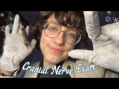 ASMR Christmas Cranial Nerve Exam ❄️ Latex Glove Sounds, Clinic Personal Attention