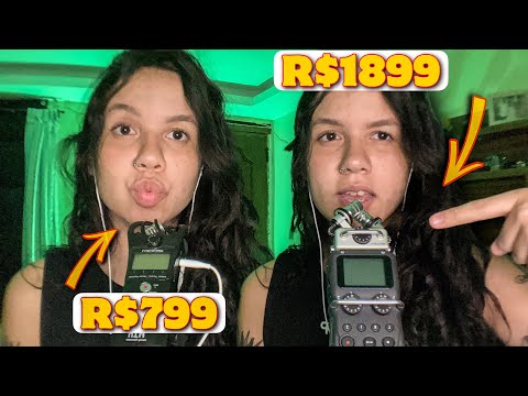 Microfone R$799 vs R$1899 ASMR