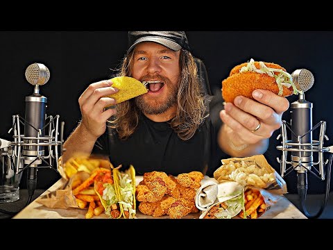 [ASMR] EATING my First TACO BELL (that my wife ordered) Crunchy Triggers