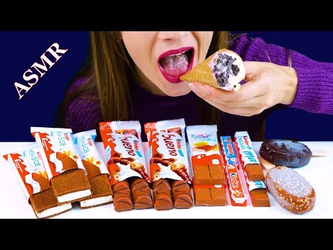 ASMR KINDER CHOCOLATE DESSERT Ice Cream 먹방 | Lilibu ASMR