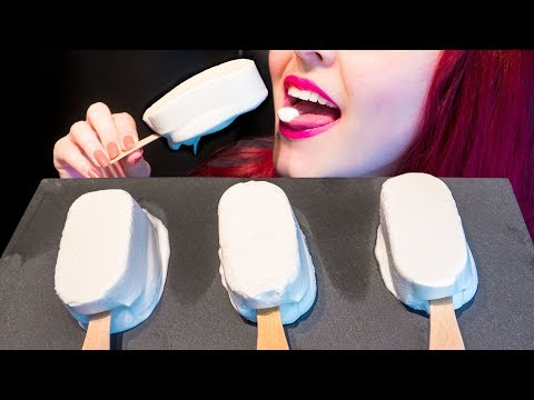 ASMR: Double-Layer Coconut Ice Cream Bars | Creamy Mouth Sounds 🍨 ~ Relaxing [No Talking|V] 😻