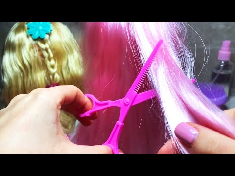 ASMR Haircut on Mannequin (Whispered, Brushing, Cutting)