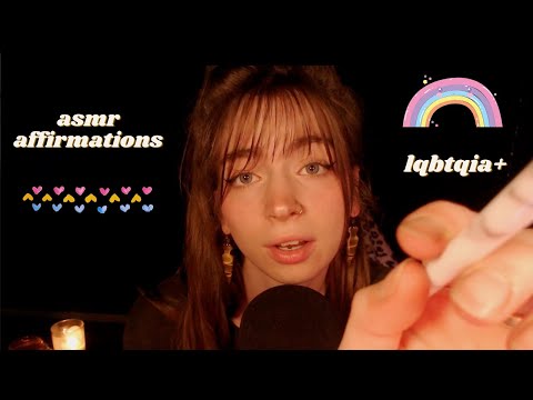 ASMR Positive Affirmations for LGBTQIA+ Closeted, and Questioning People - Soft Whispers + Visuals