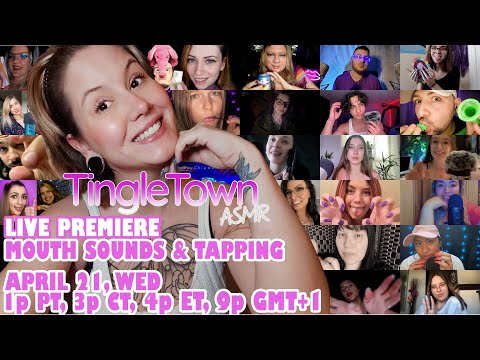 ASMR | PREVIEW For @TingleTown ASMR Mouth Sound & Tapping Collab #shorts