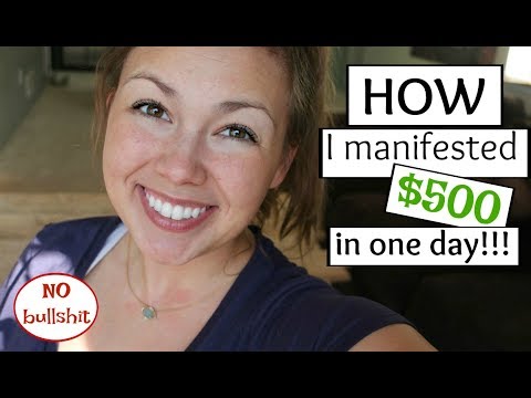 How I Manifested $500 in One Day || Law Of Attraction ||