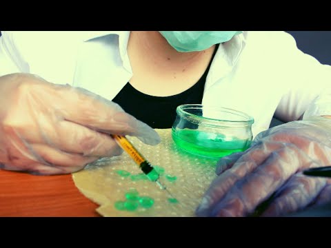 Scientist part 2: lab tests | Gloves, bubble wrap, syringe sounds |Tingly Pretty Basic ASMR
