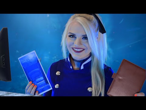 [ASMR] Underwater Luxury Hotel Check-In Roleplay | Personal Attention, Typing, and Writing Sounds