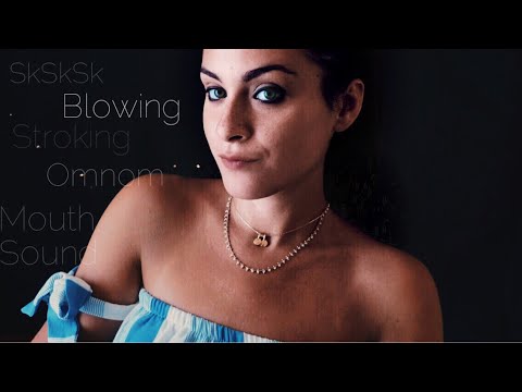 ASMR SkSkSk, Mouth sound, intense Eat sound,  Omnom , Blowing into your ears, Stroking ||