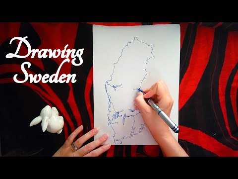 ASMR Drawing Sweden Map